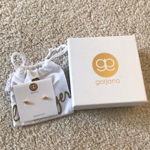 Gorjana Jewelry - Gorjana tiny pave gold earrings. Evil eye shaped Gorjana Jewelry - Gorjana tiny pave gold earrings. Evil eye shaped